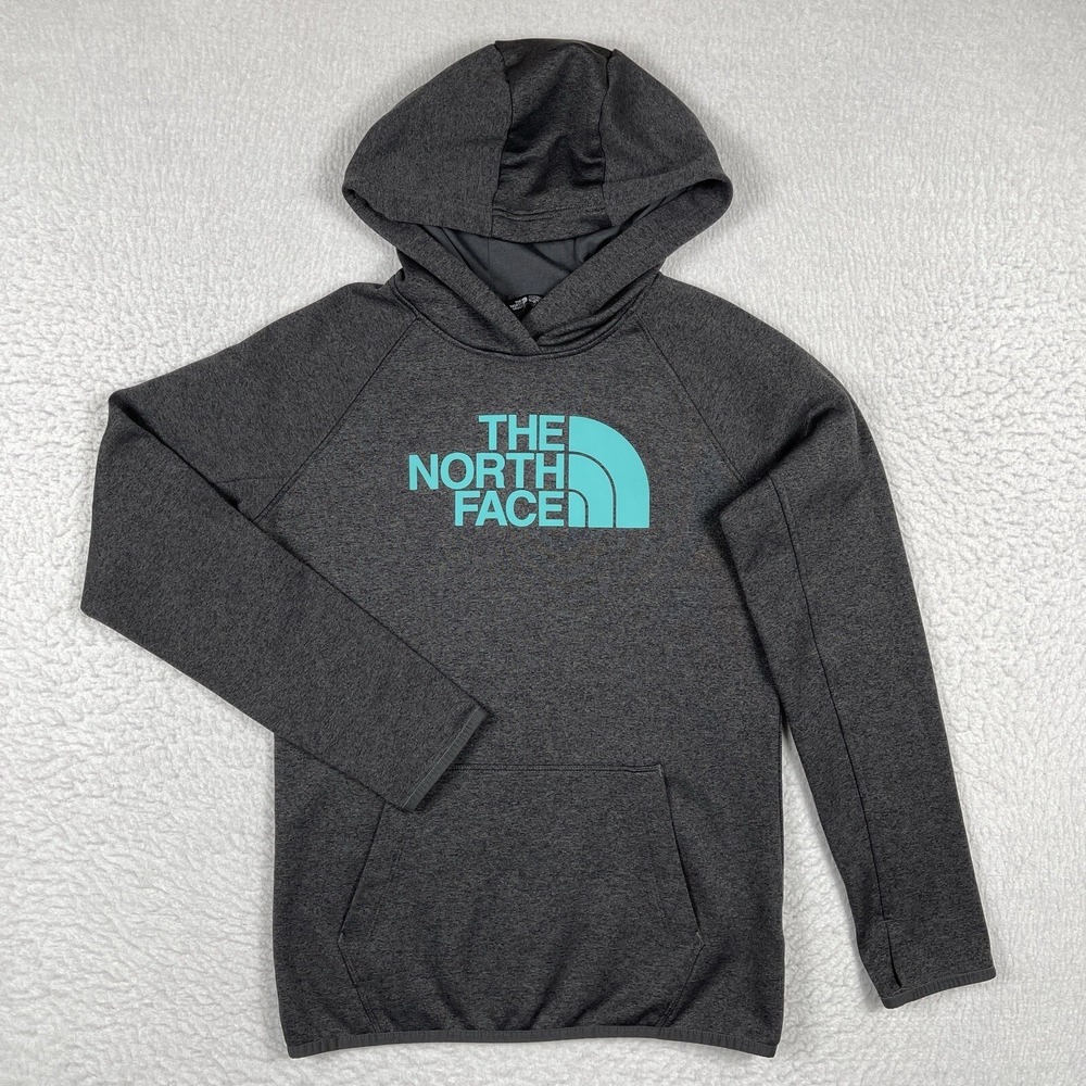 The North Face Sweatshirt Womens Small Gray Pullover Hoodie Half Dome Ladies Top